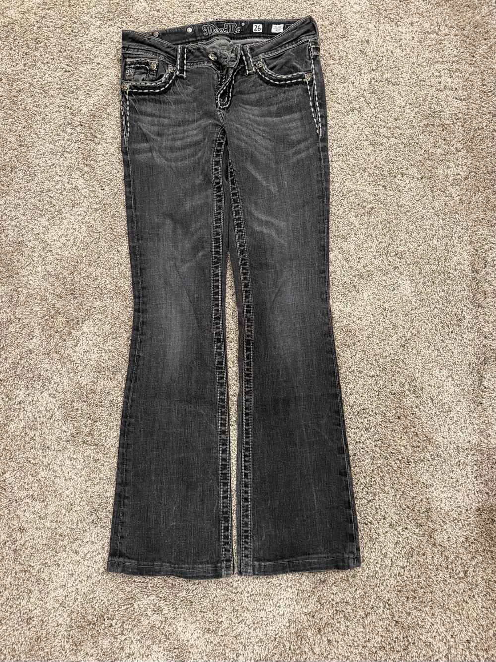 Miss Me Women's Dark Gray Bootcut Jeans - Picture 5 of 6
